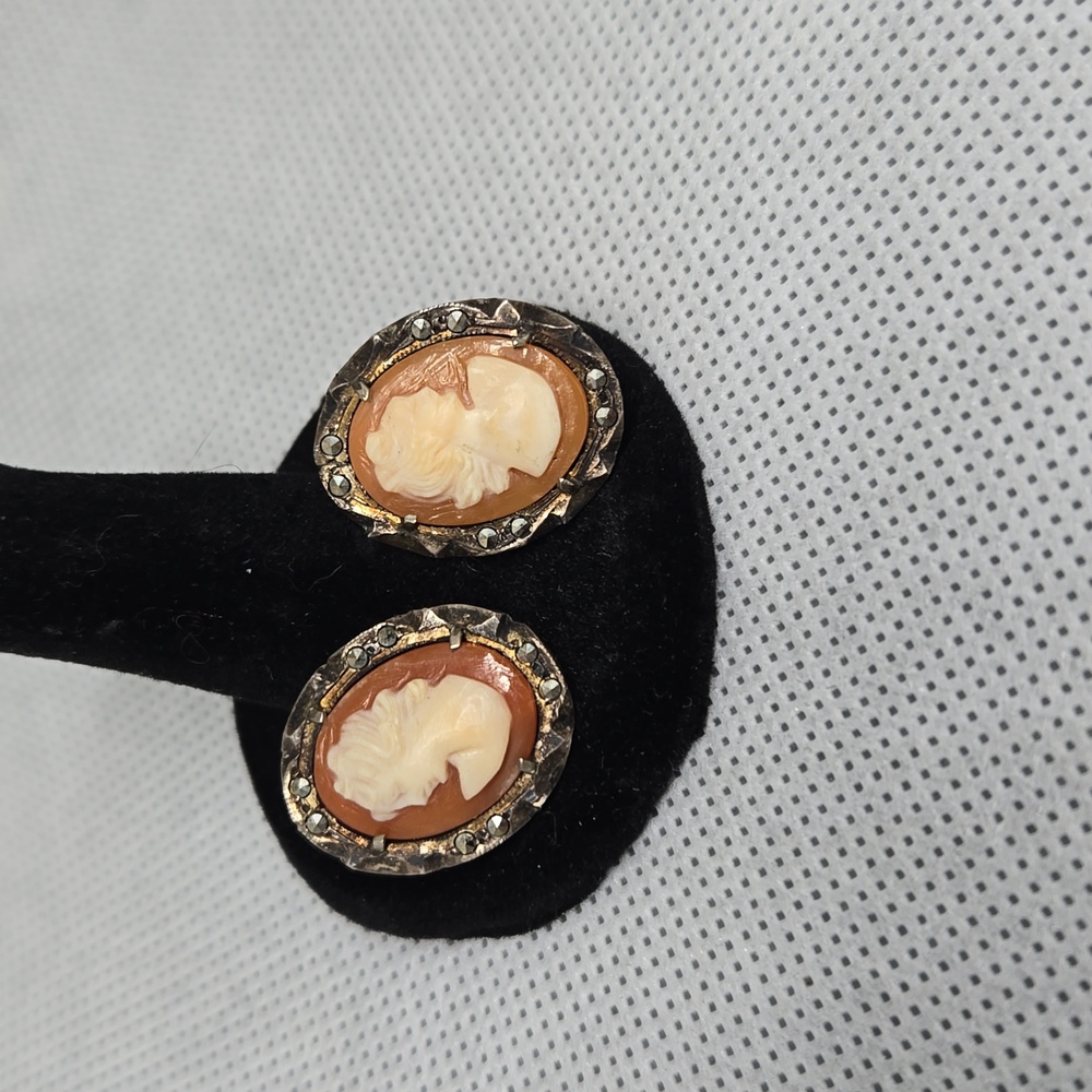 Cameo 800 Sterling European Earrings